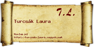 Turcsák Laura névjegykártya